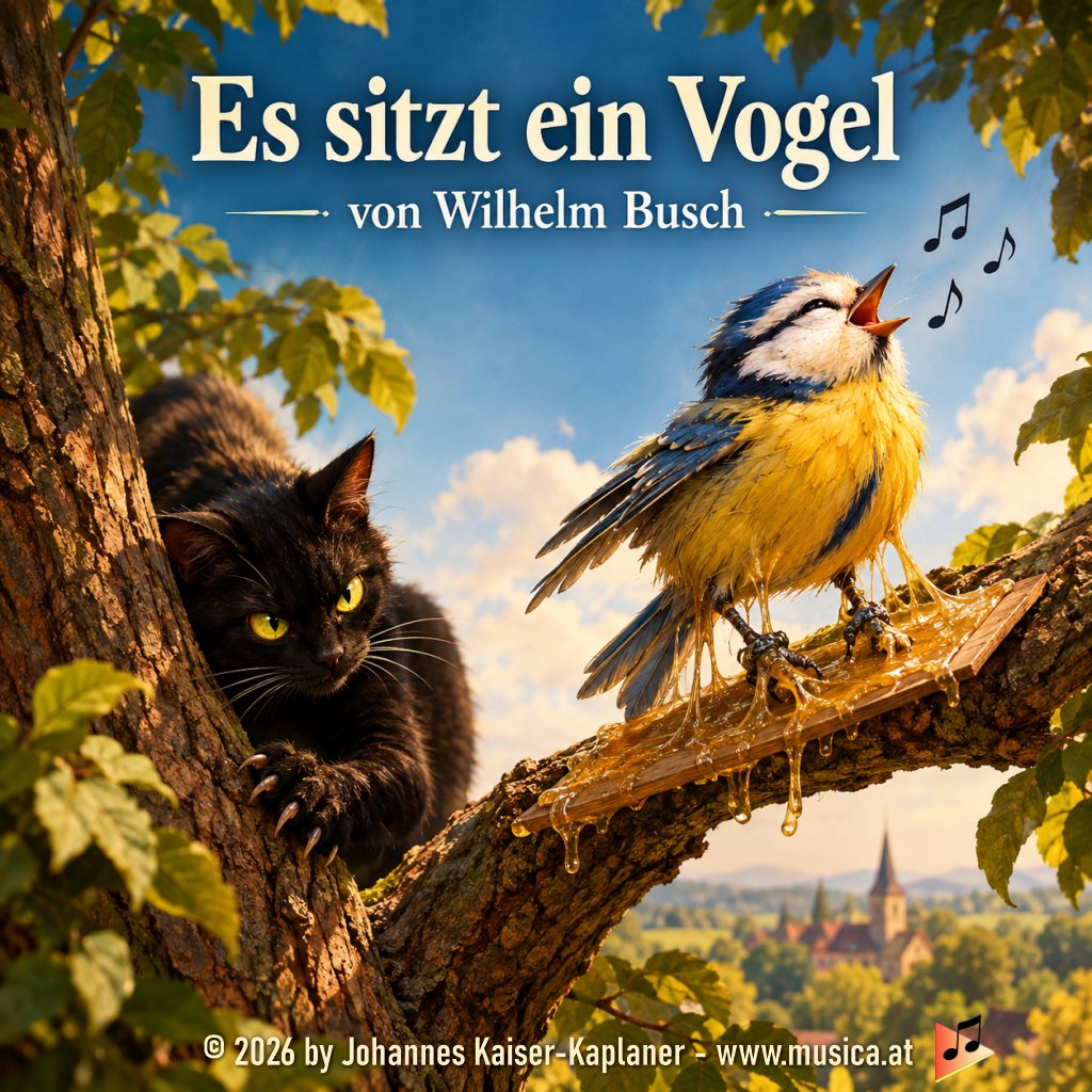 Wilhelm Busch: Es sitzt ein Vogel